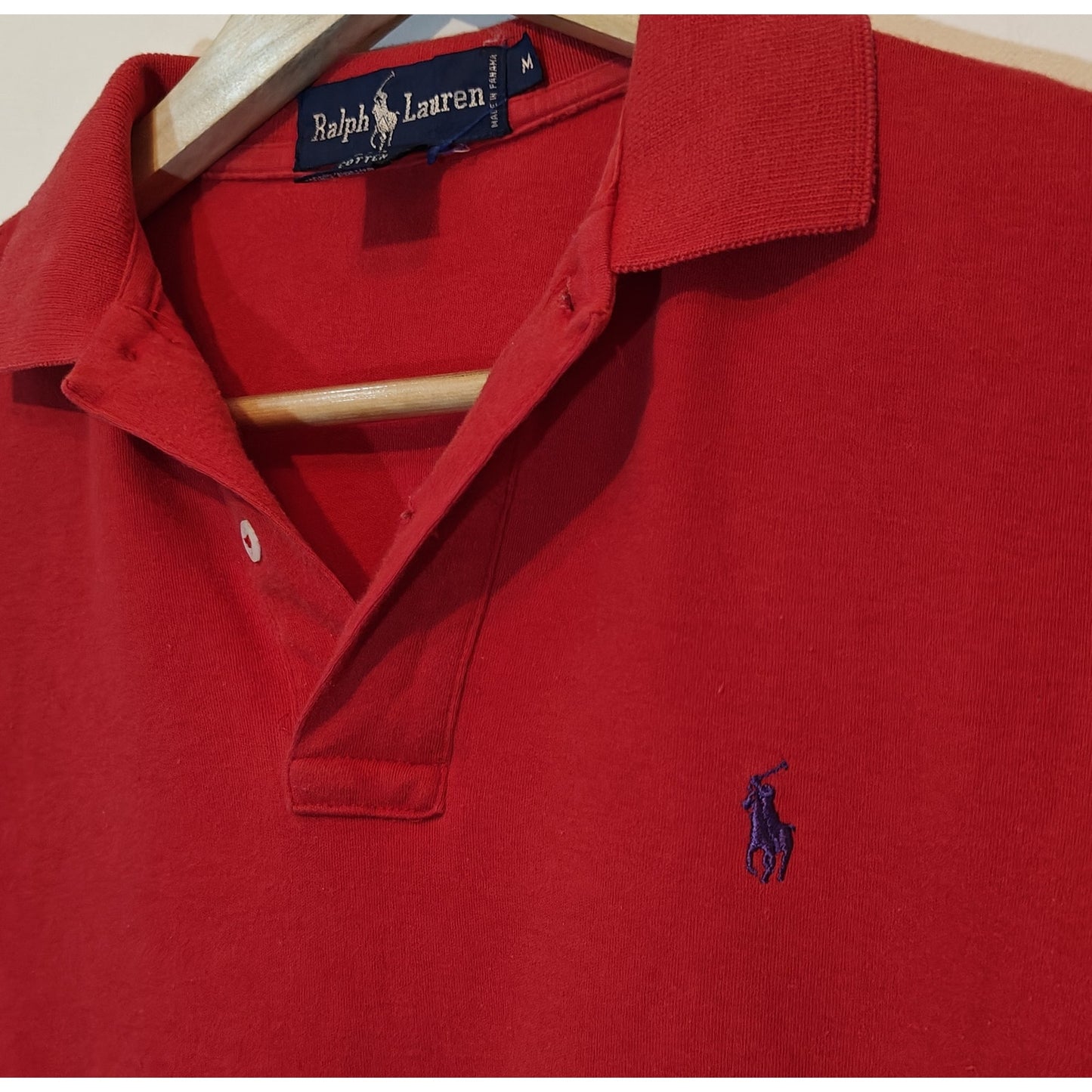 Red Classic Fit Cotton Polo Shirt