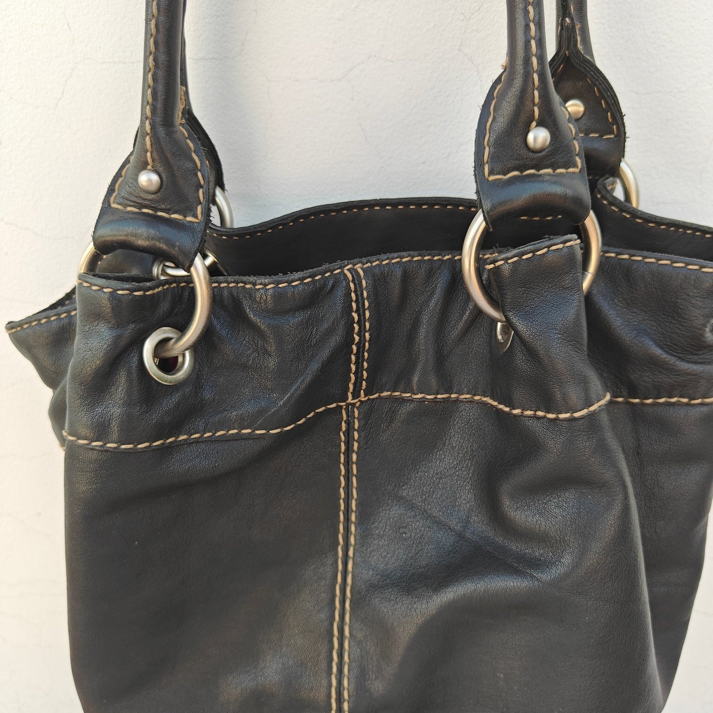 Black Leather Shoulder Bag