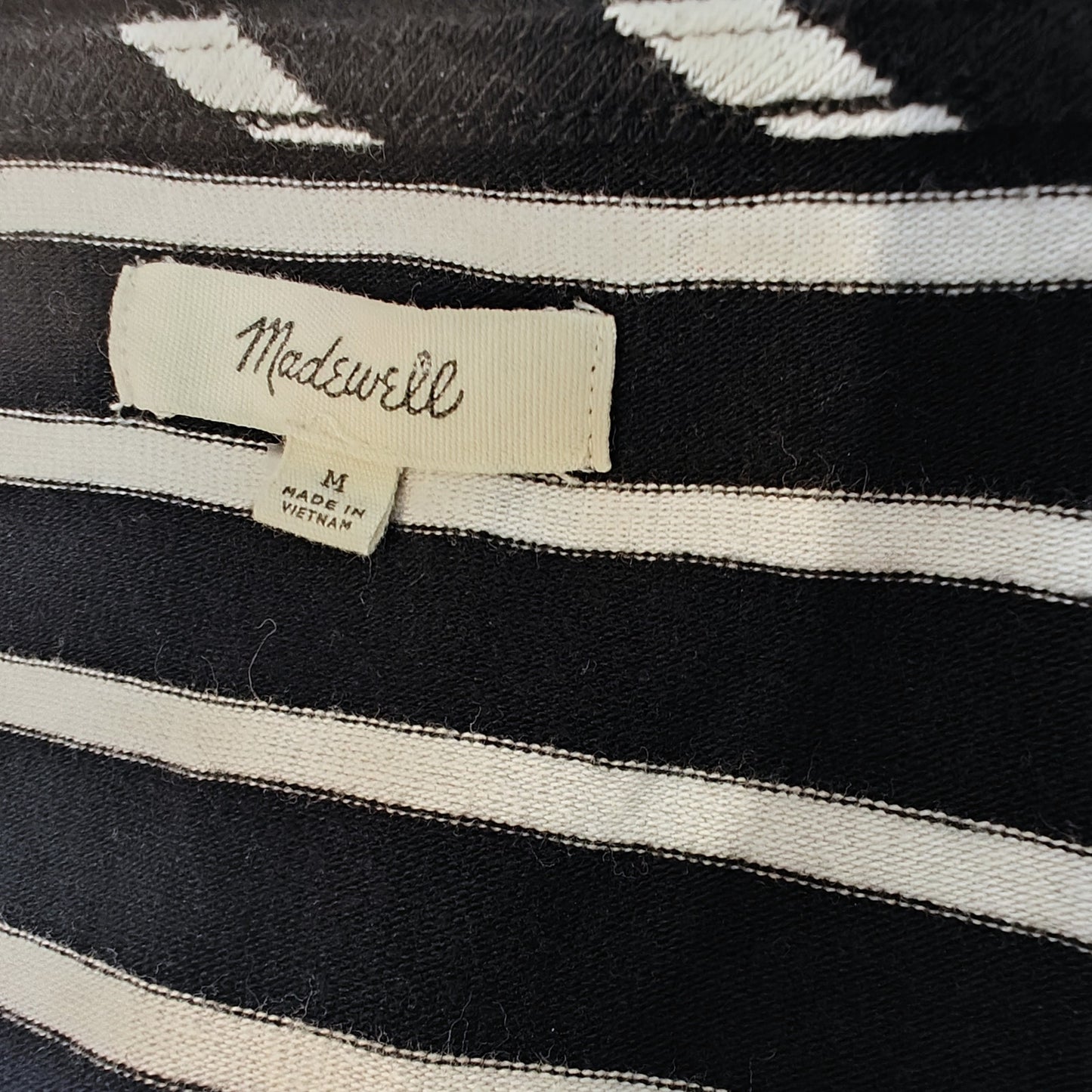 Black and White Stripe Long-Sleeve Bodysuit