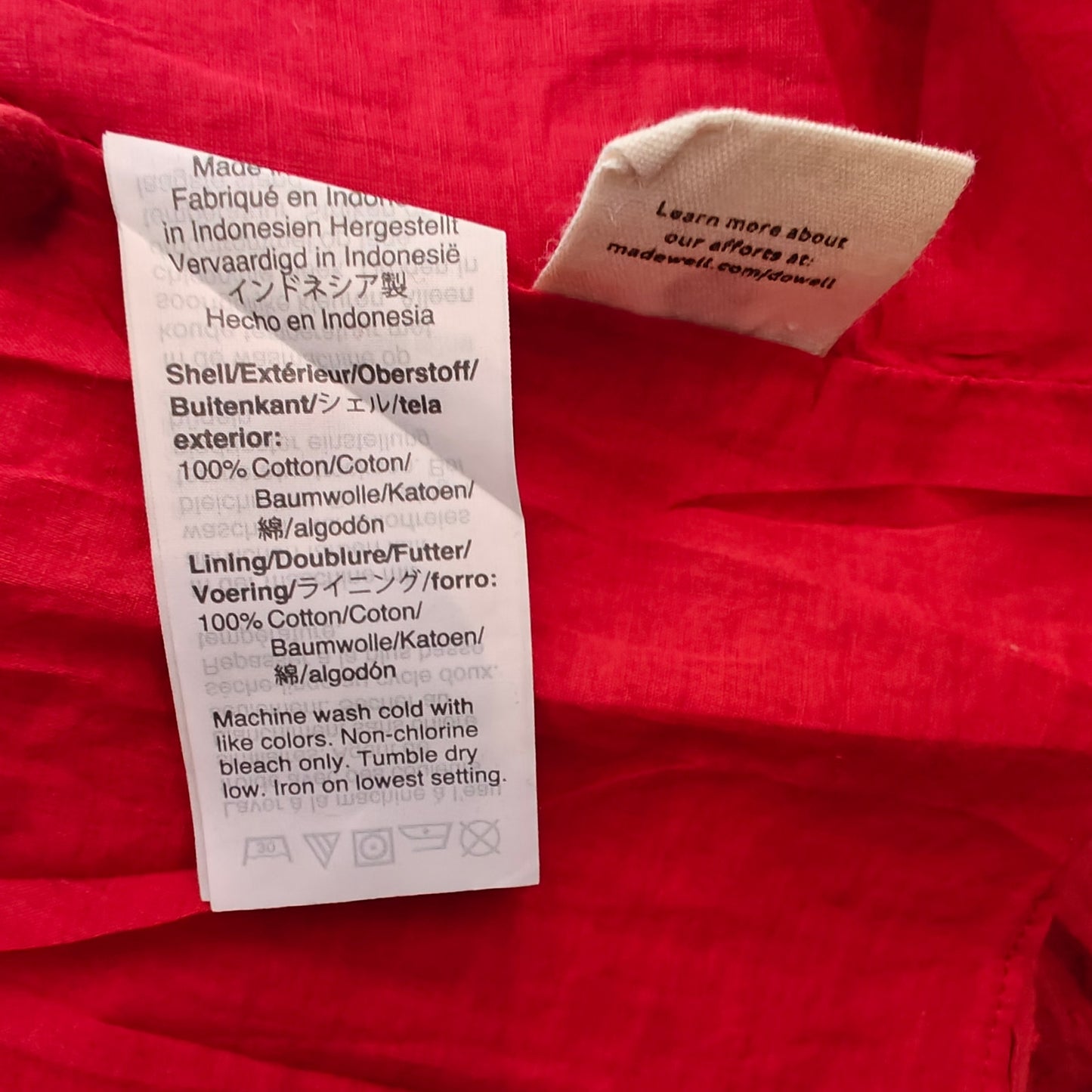 Red Tiered Midi Dress With Puff Sleeves