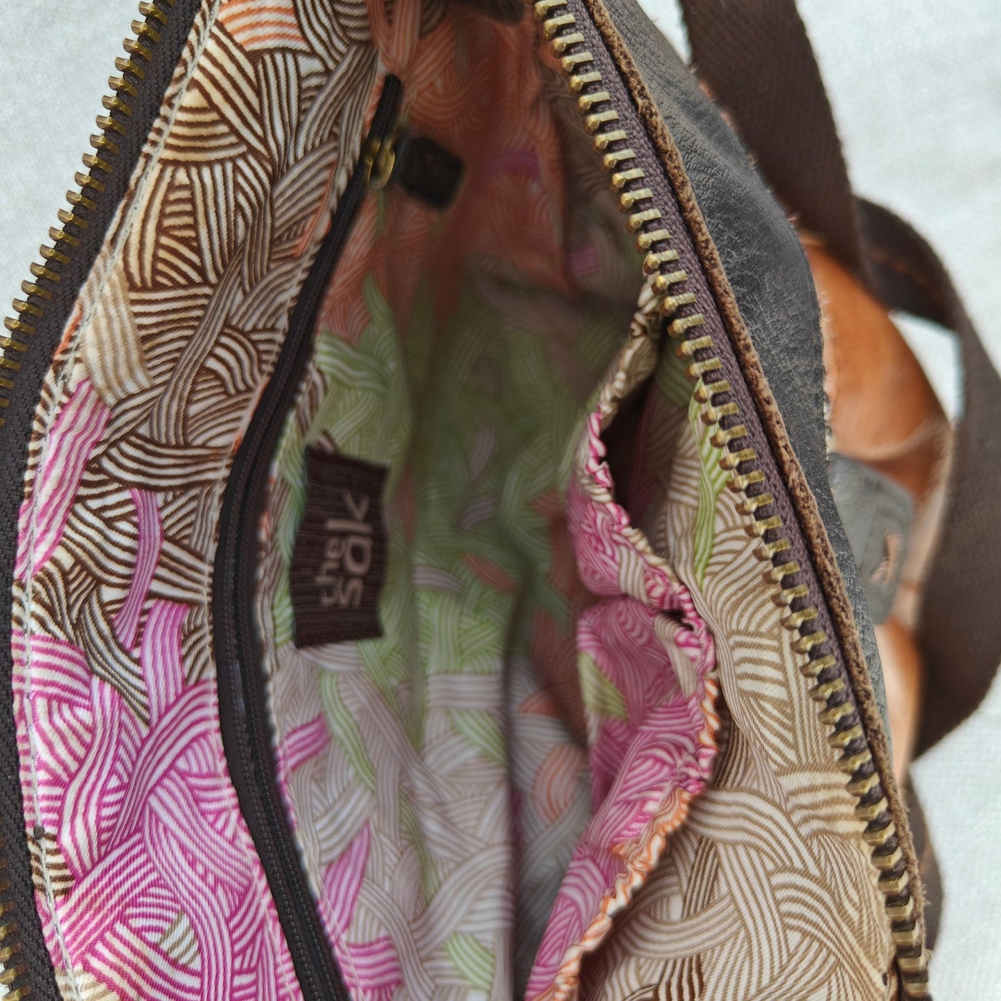 Brown Leather Crossbody Boho Bag