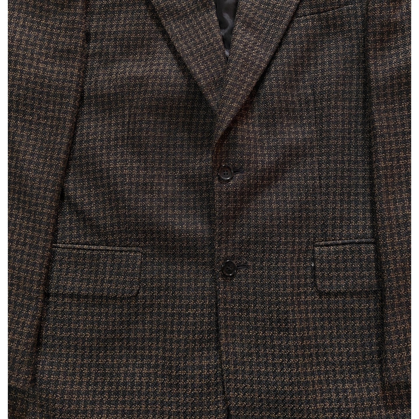 Brown Check Wool Blazer
