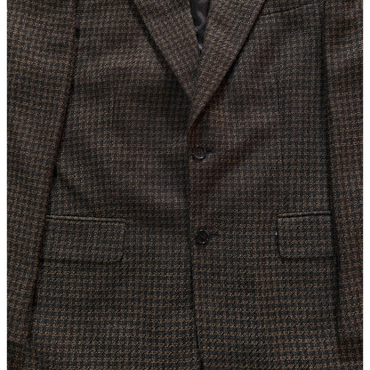 Brown Check Wool Blazer
