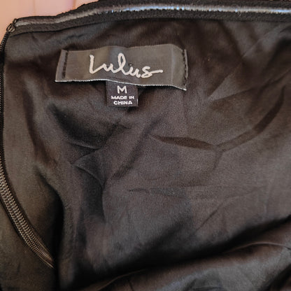 Black Floral Embroidered Off-Shoulder Mini Dress