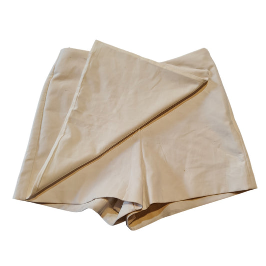 Zara Cream Skort Wrap Front Tailored High Waist Size Small