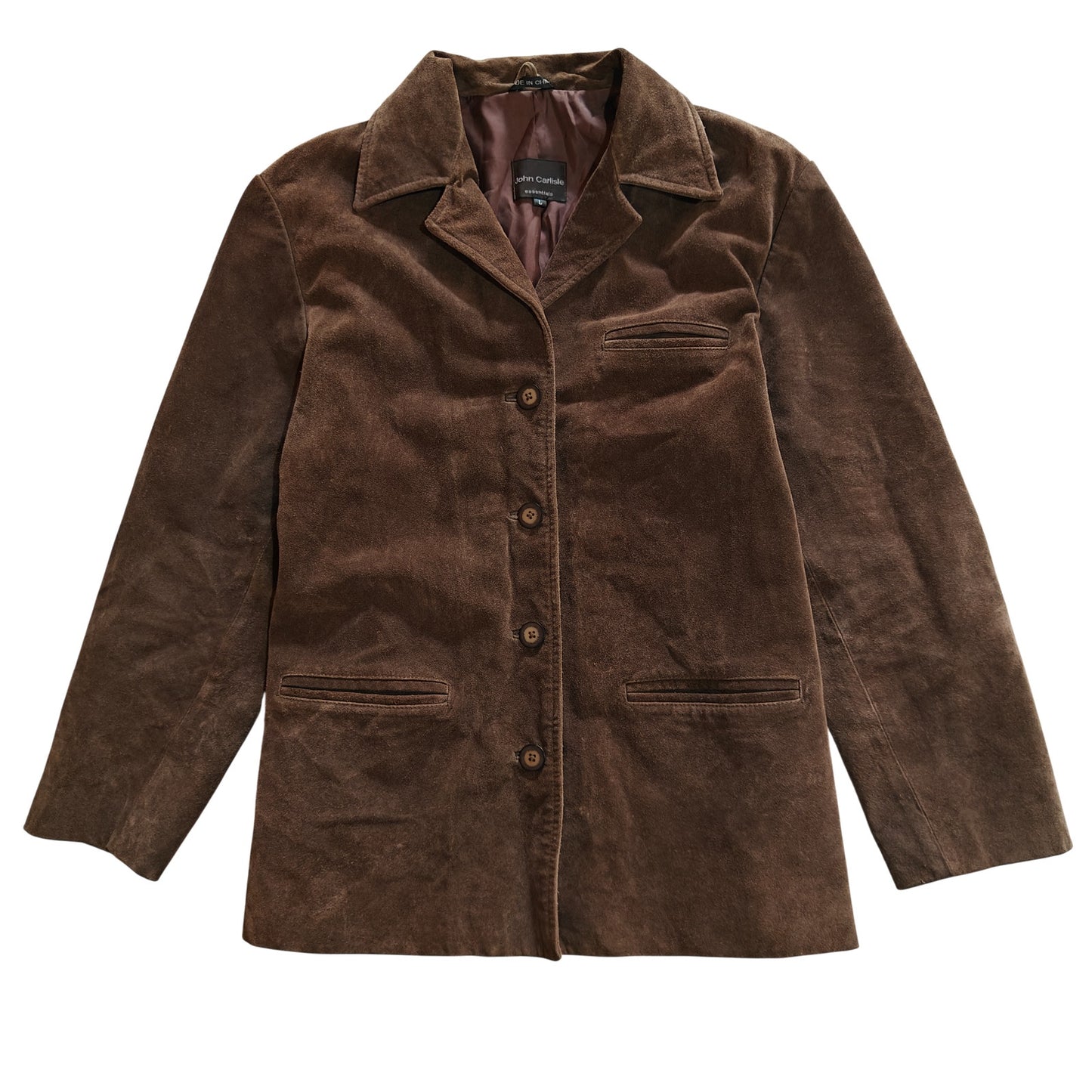 Brown Suede Leather Blazer