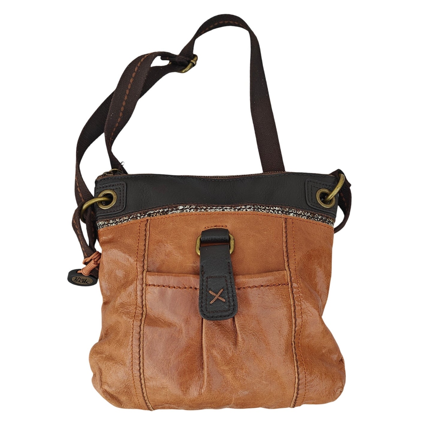 Brown Leather Crossbody Boho Bag