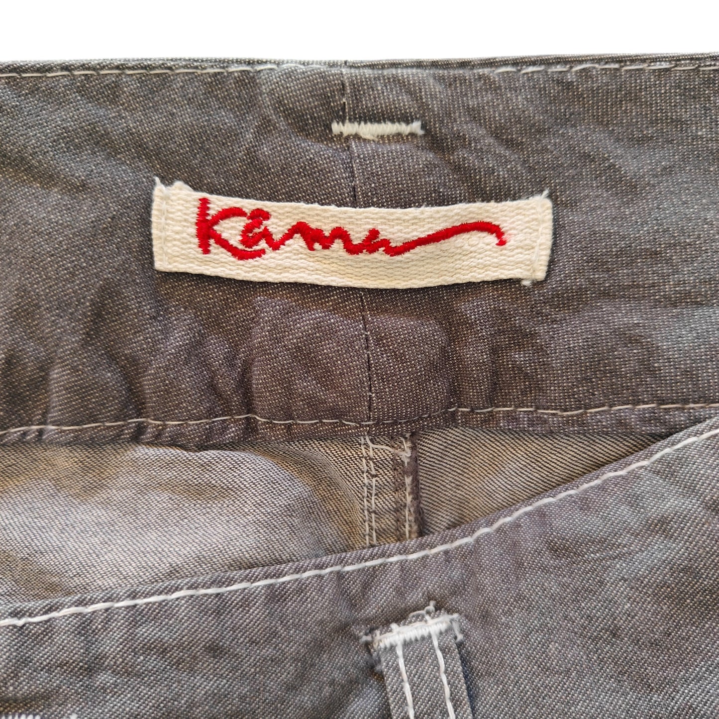 Gray Denim Pencil Skirt