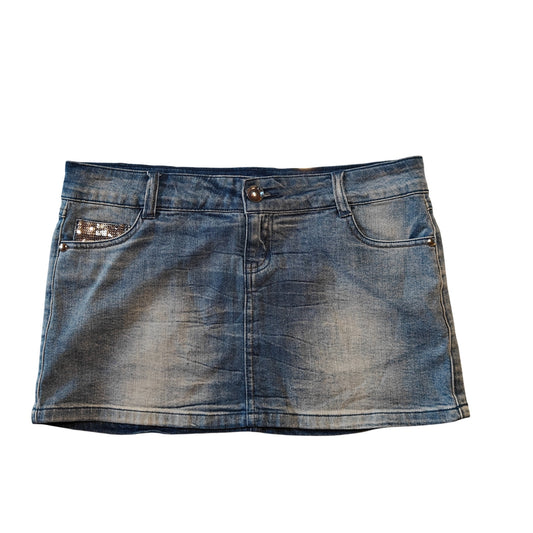 Denim Dark Wash Mini Skirt