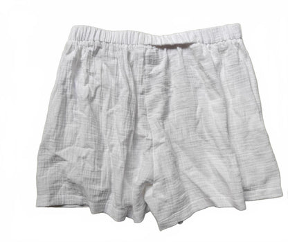 White Cotton Lounge Shorts