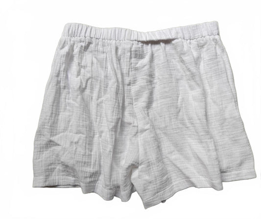 White Cotton Lounge Shorts