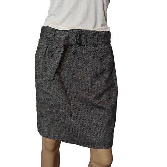 Gray Tweed Pencil Skirt