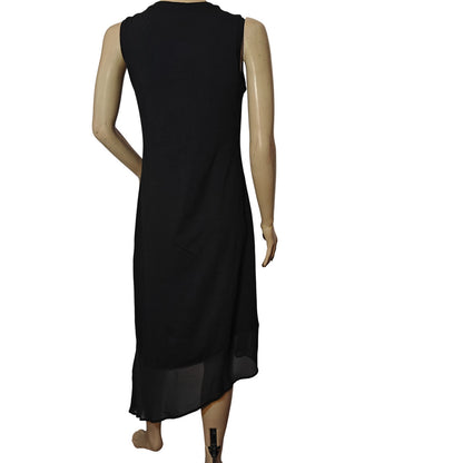 Black Asymmetrical Hem Maxi Dress
