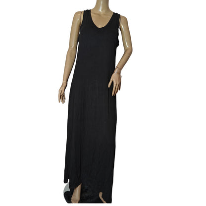 Black Lined Modal Maxi Dress