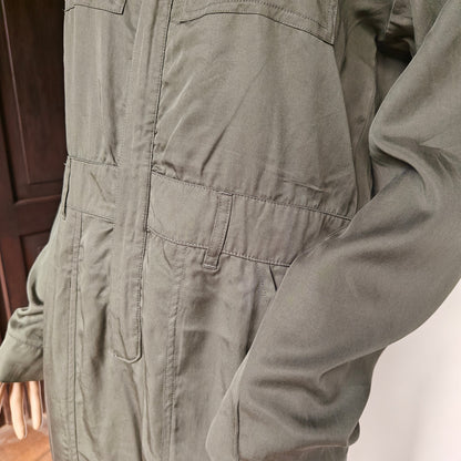 Olive Green Lyocell Utility Jumpsuit
