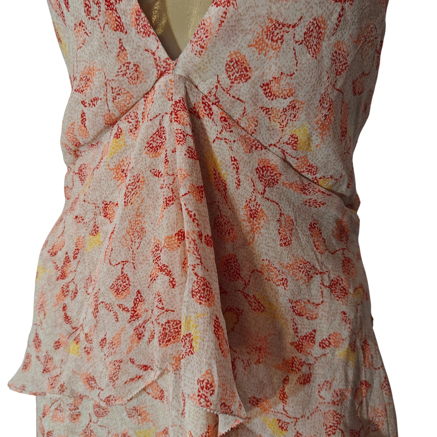 Pink Floral Layered Ruffle Mini Dress