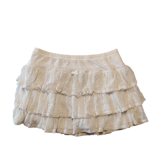Tiered Ruffle Mini Skirt with Shorts