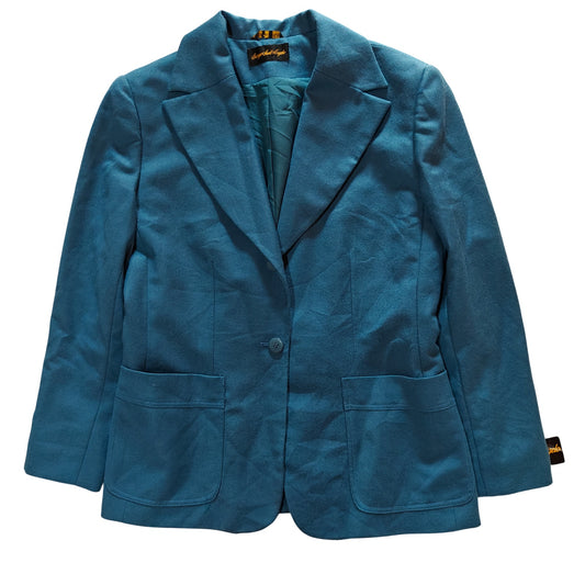 Vintage Blue Wool Blazer