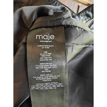 Black Leather Dress with Front Pockets