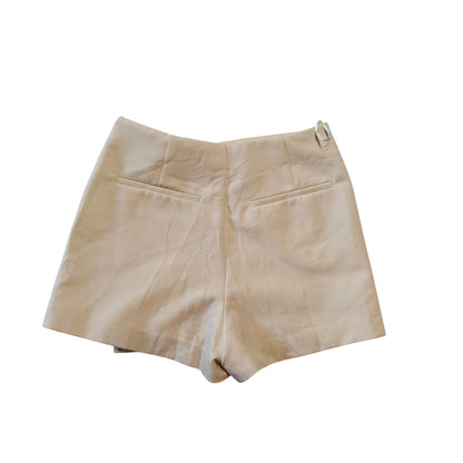 Zara Cream Skort Wrap Front Tailored High Waist Size Small