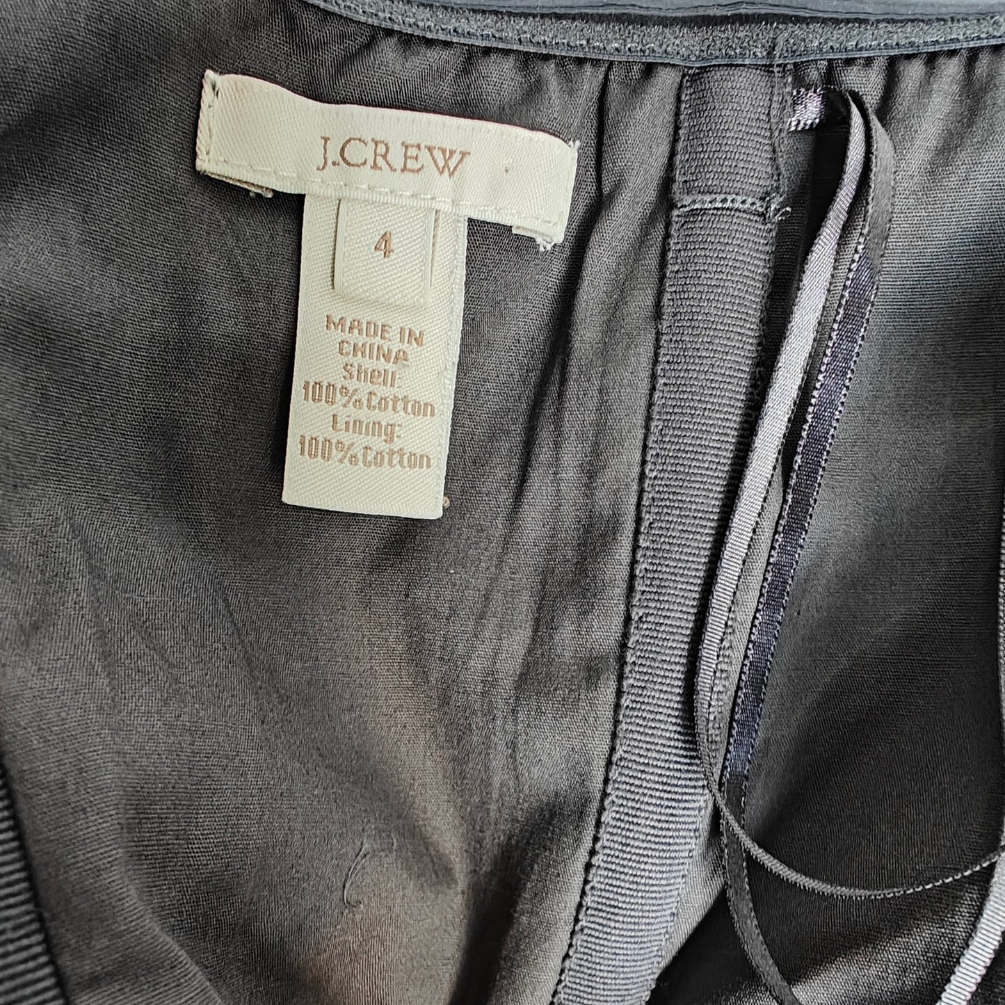 Black Strapless Cotton Ginny Dress w/ Ribbon Waist