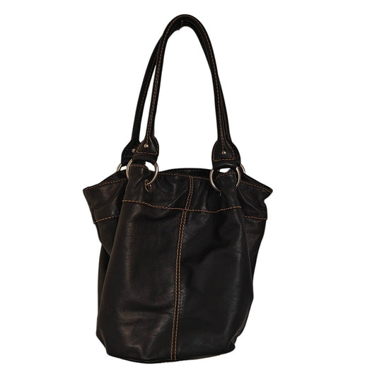Black Leather Shoulder Bag