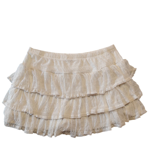 Tiered Ruffle Mini Skirt with Shorts