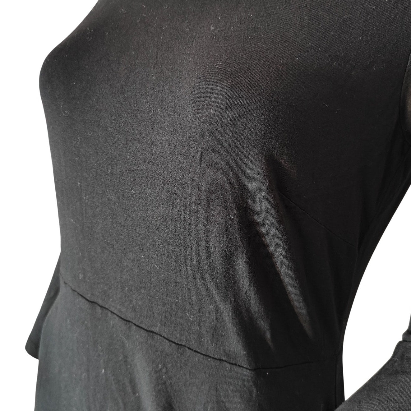 Black Long Sleeve A-Line Dress