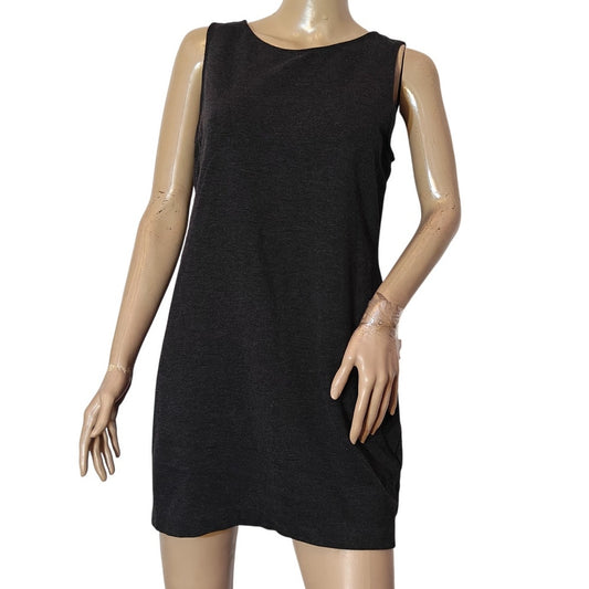 Charcoal Sleeveless Shift Dress