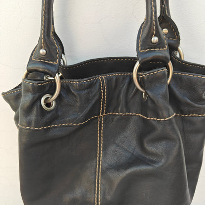 Black Leather Shoulder Bag