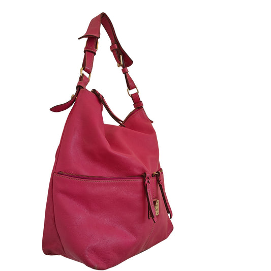 Pink Leather Hobo Bag