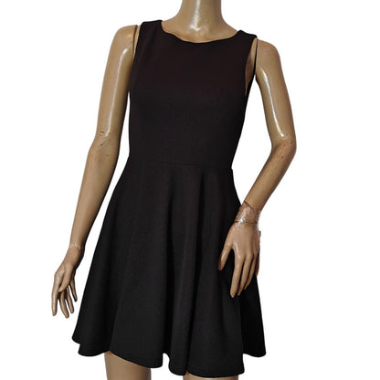 Black Fit & Flare Sleeveless Skater Dress