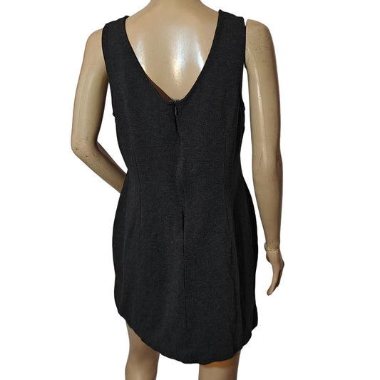 Charcoal Sleeveless Shift Dress