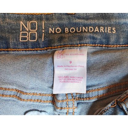 Distressed High Rise Denim Shorts