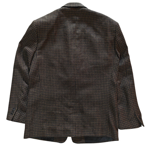 Brown Check Wool Blazer