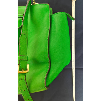 Kelly Green Saffiano Leather Satchel