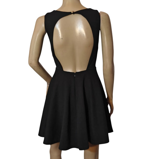 Black Fit & Flare Sleeveless Skater Dress