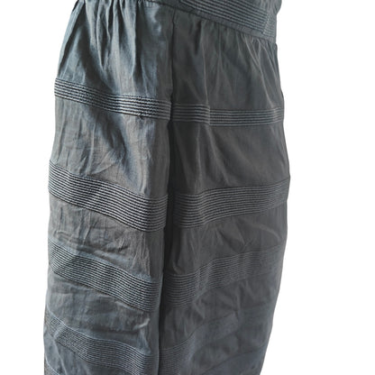 Black Strapless Cotton Ginny Dress w/ Ribbon Waist