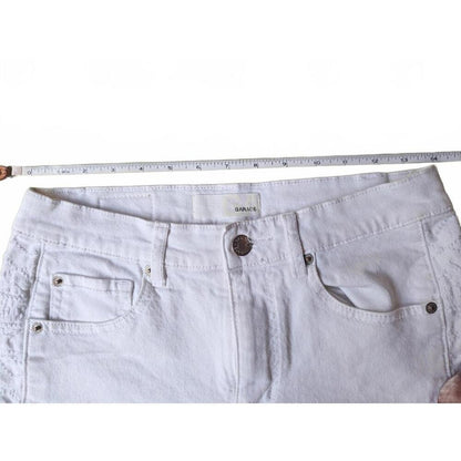 Garage White Retro High Rise Denim Shorts Size 5