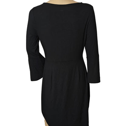 Black Long Sleeve A-Line Dress