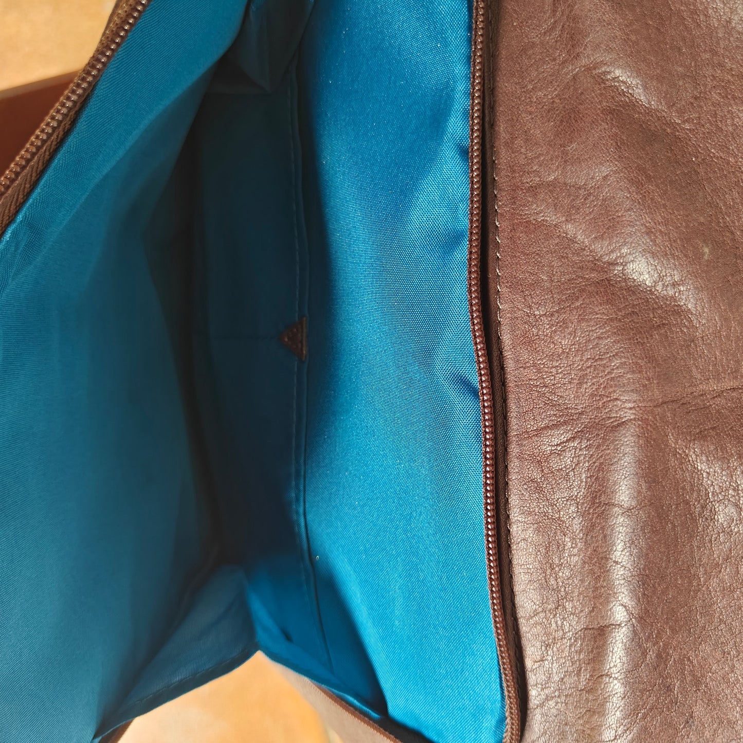 Leather Tote Bag Brown Shoulder Work Laptop Carryall with Front Pocket