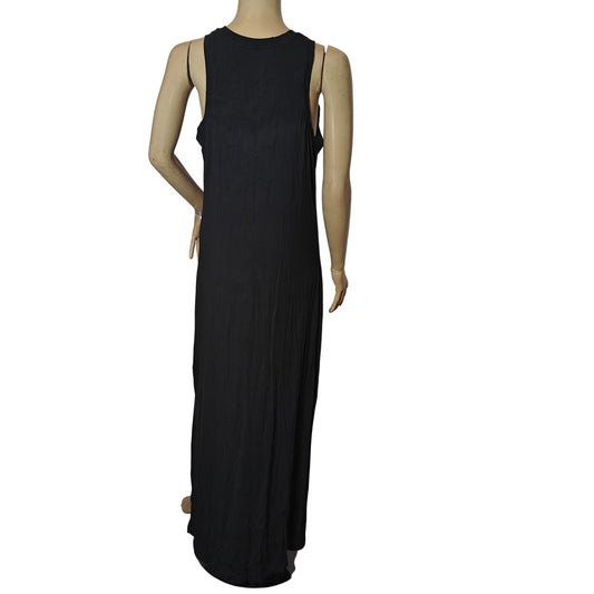 Black Lined Modal Maxi Dress
