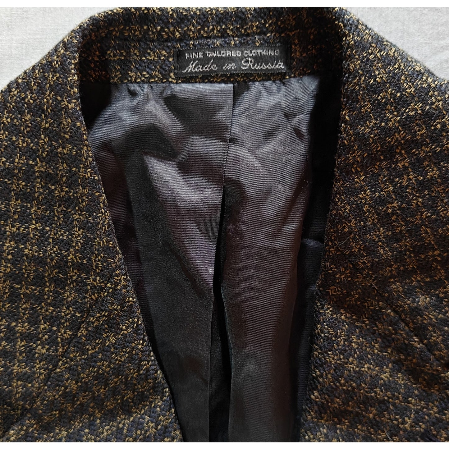 Brown Check Wool Blazer