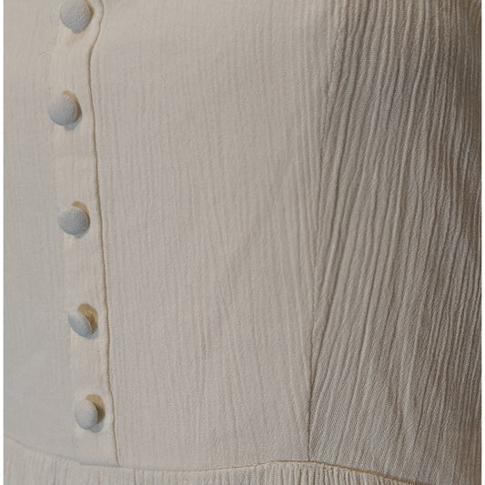 Cream Tiered Mini Dress