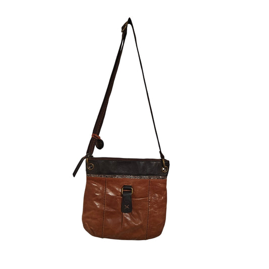 Brown Leather Crossbody Boho Bag