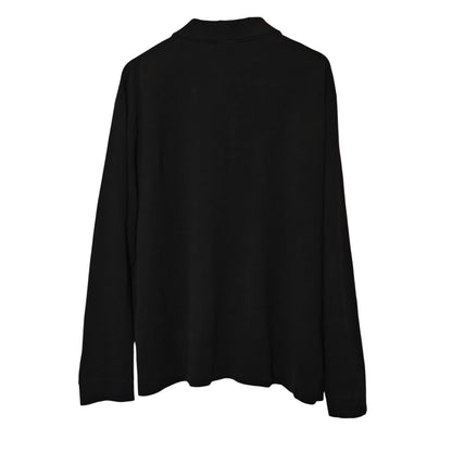 Classic Fit Black Long-Sleeve Polo Shirt