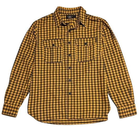 Yellow and Black Gingham Button Down Shirt