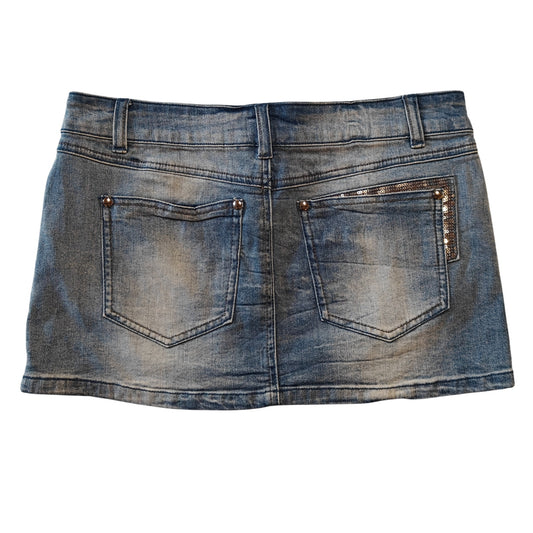 Denim Dark Wash Mini Skirt