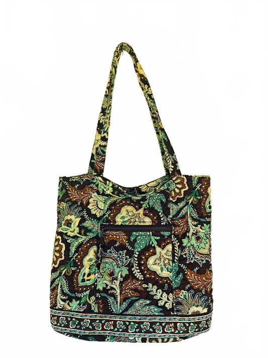 Vera Bradley Quilted Bag in Brown and Aqua