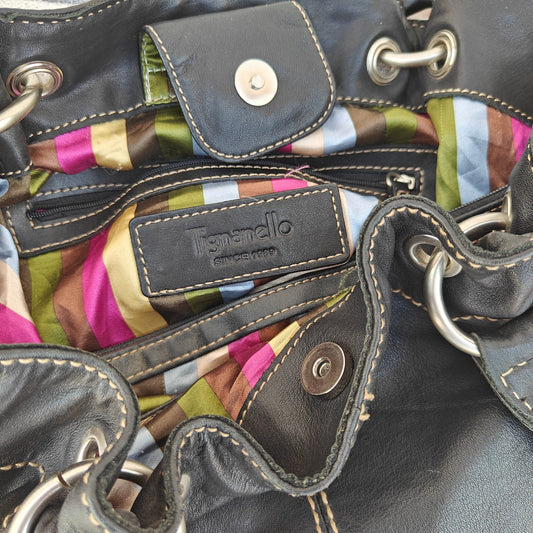 Black Leather Shoulder Bag